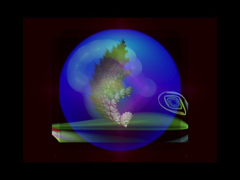Fractal Tree in Sphere — Blue