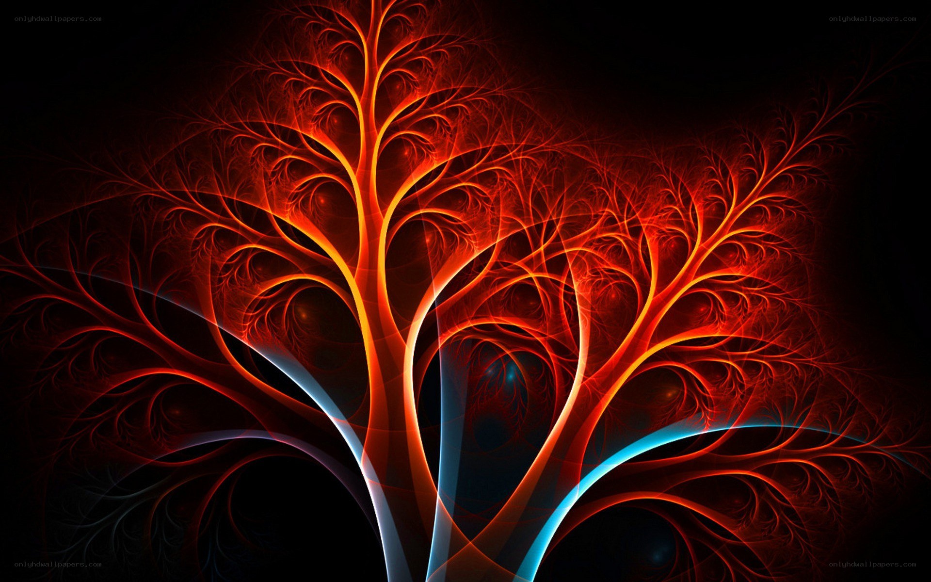 fractal tree of fire