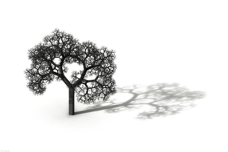 Fractal tree on white background