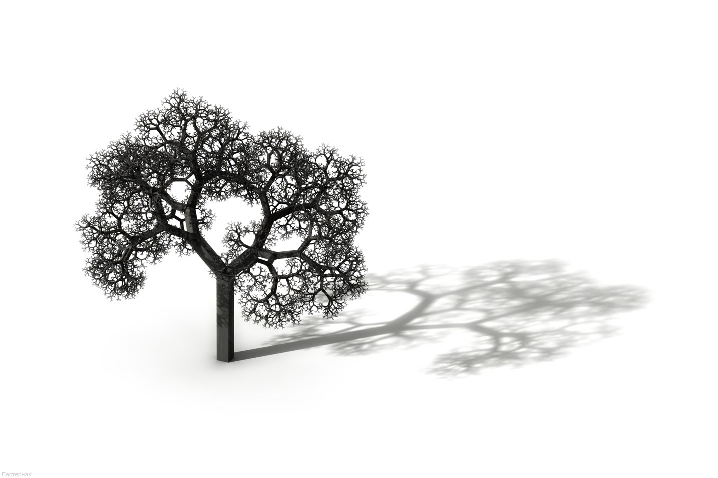 Fractal tree on white background