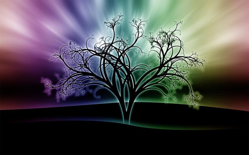 Fractal Tree Silhouette