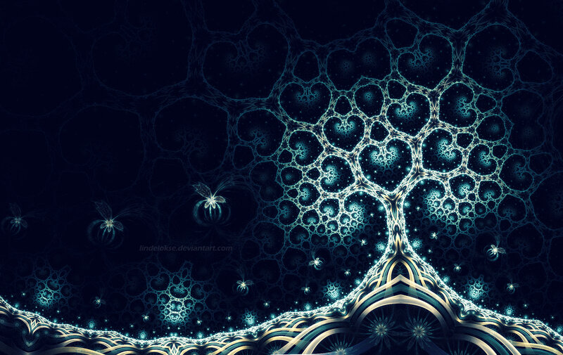 Fractal Tree Structure — Blue