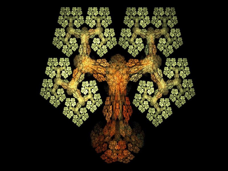 Fractal Tree Structure — Green, Abstract