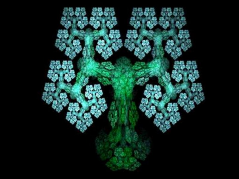 Fractal Tree Structure — Green, Mysterious