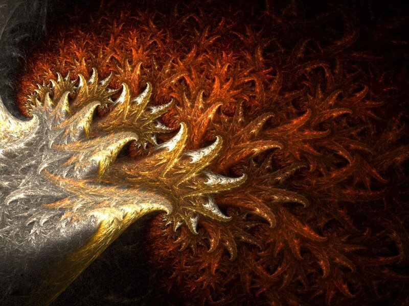 Fractal Tree Structure — Orange