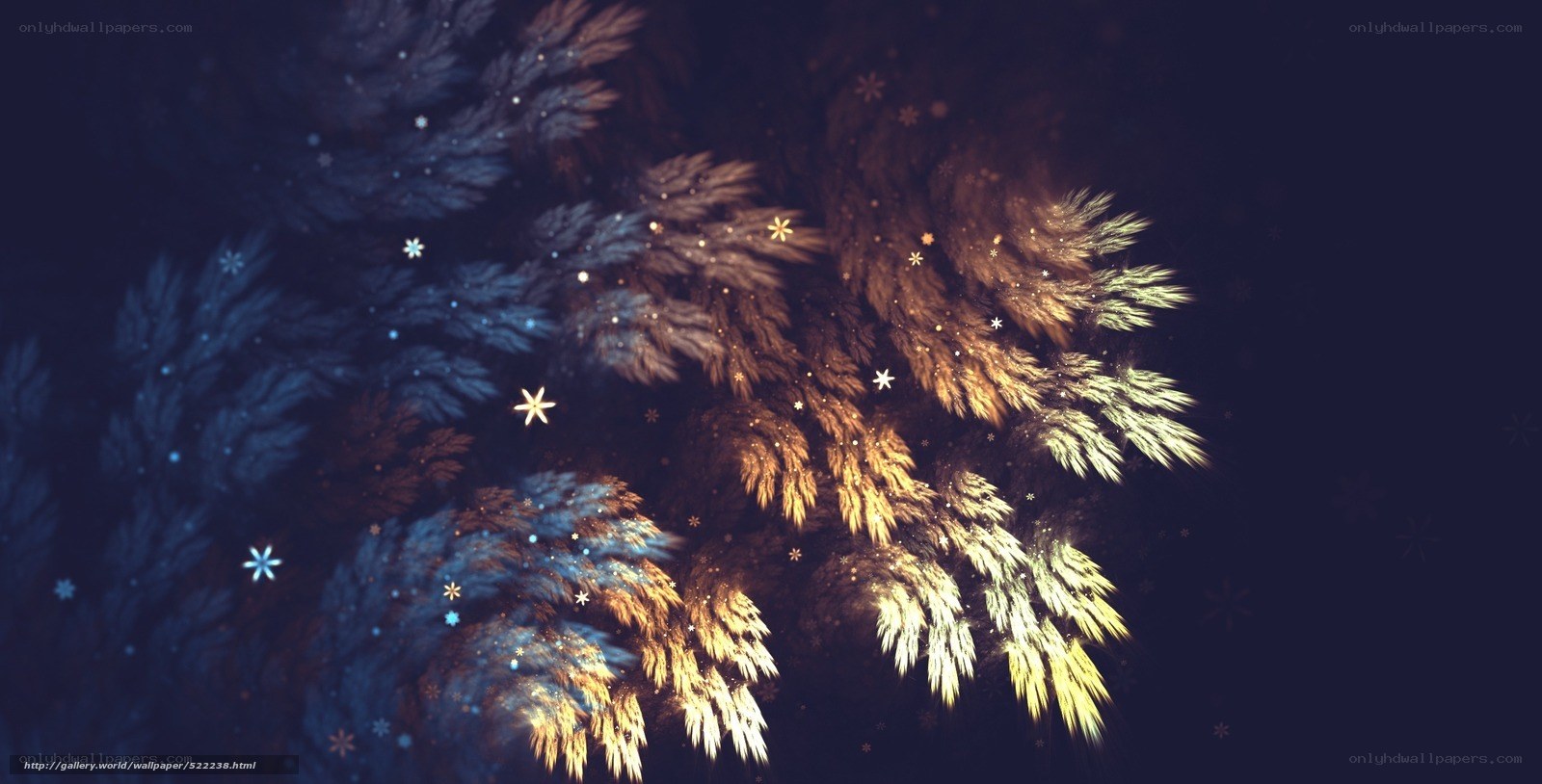 fractal tree with glowing particles