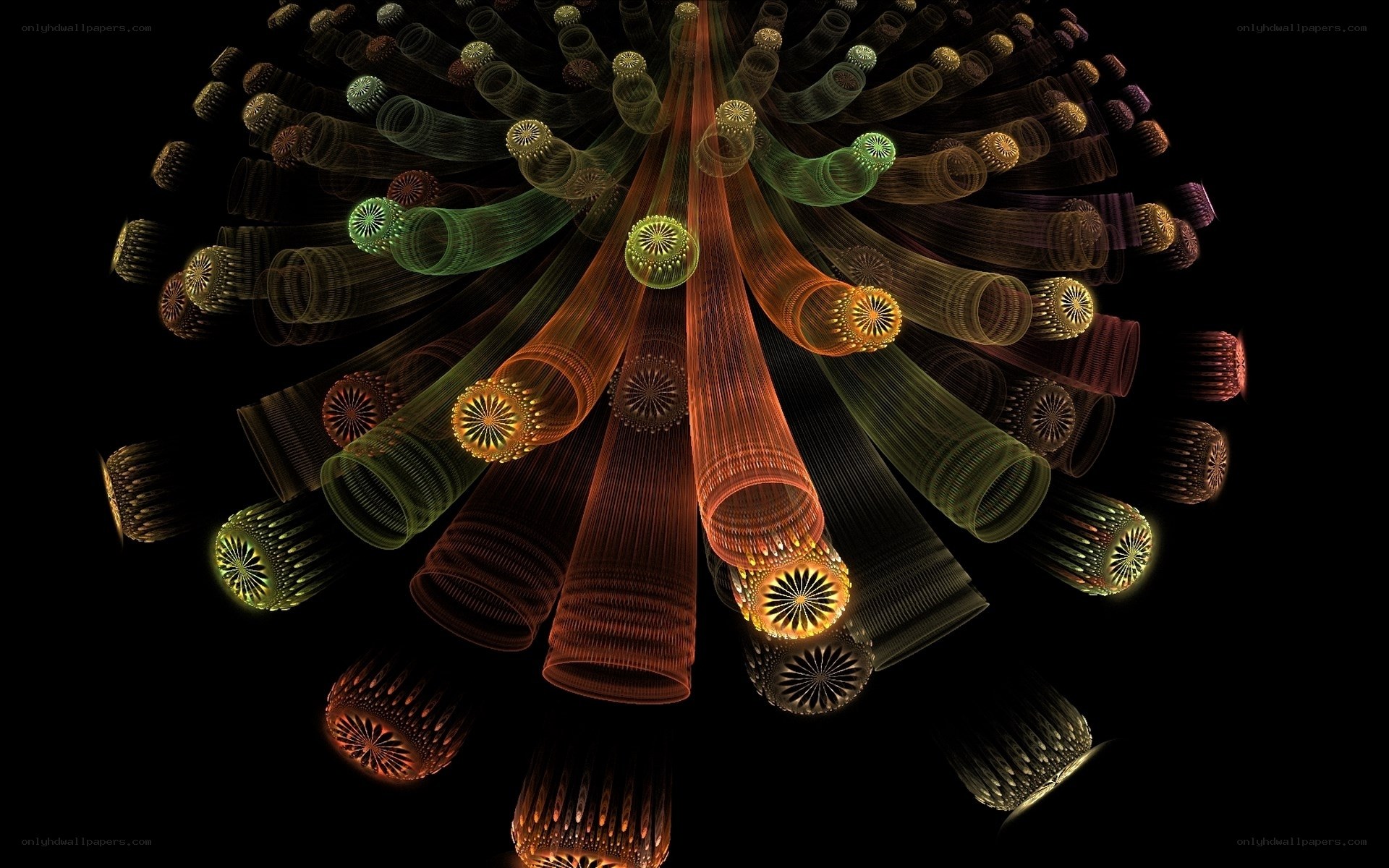 Fractal tube explosion