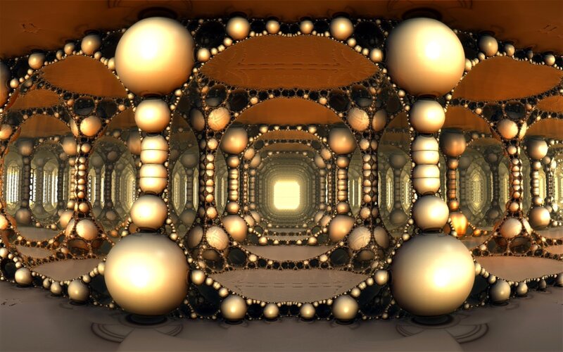 Fractal tunnel of spheres