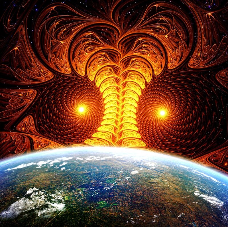 Fractal Tunnel over Earth
