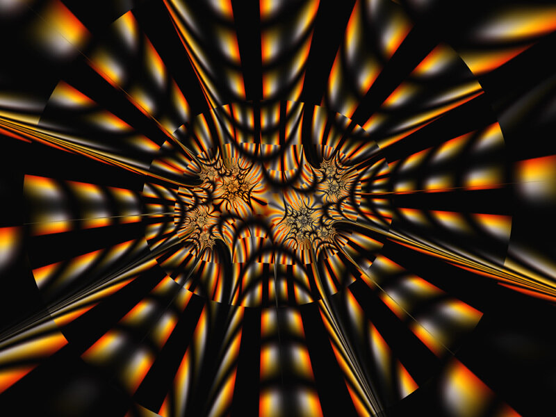 Fractal Tunnel Pattern — Black