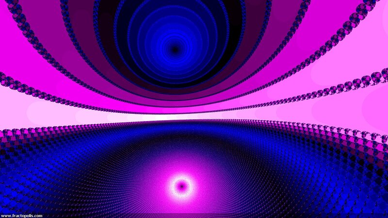 Fractal Tunnel Pattern — Blue, Hypnotic