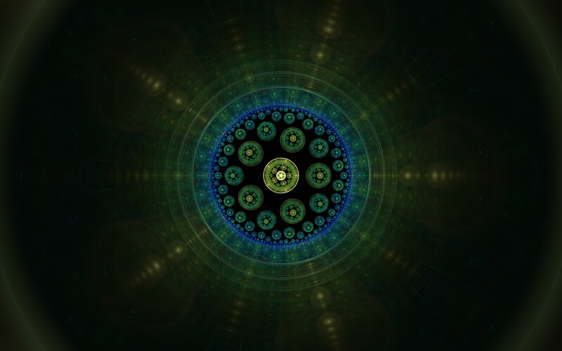 Fractal Tunnel Pattern — Green