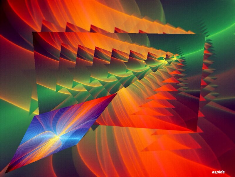 Fractal Tunnel Pattern — Red
