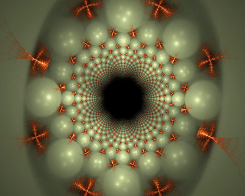 Fractal Tunnel Pattern — White
