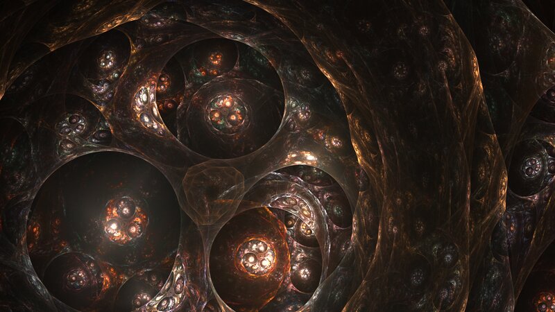 Fractal Tunnel Structure — Black, Dark