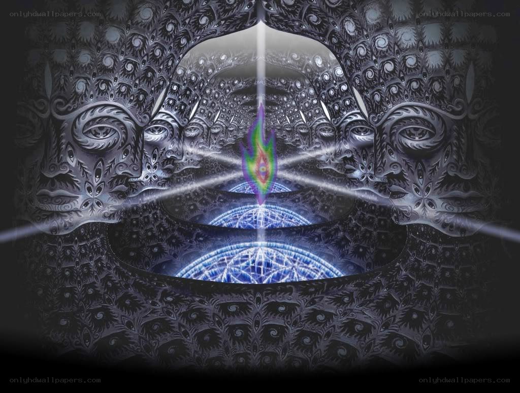 fractal tunnel with glowing center