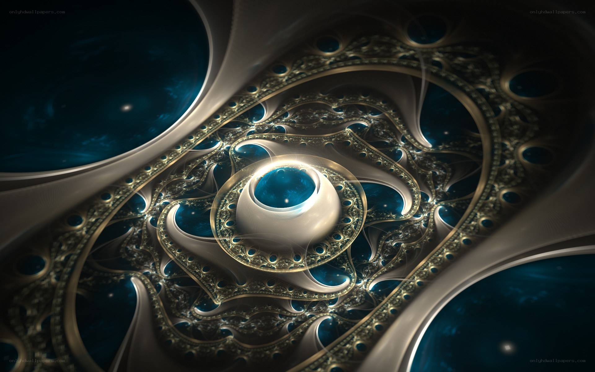 fractal tunnel with glowing core