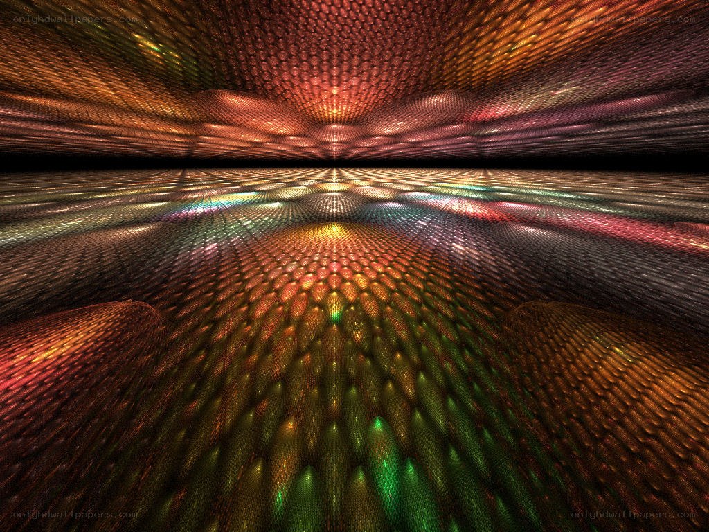 fractal tunnel with glowing patterns
