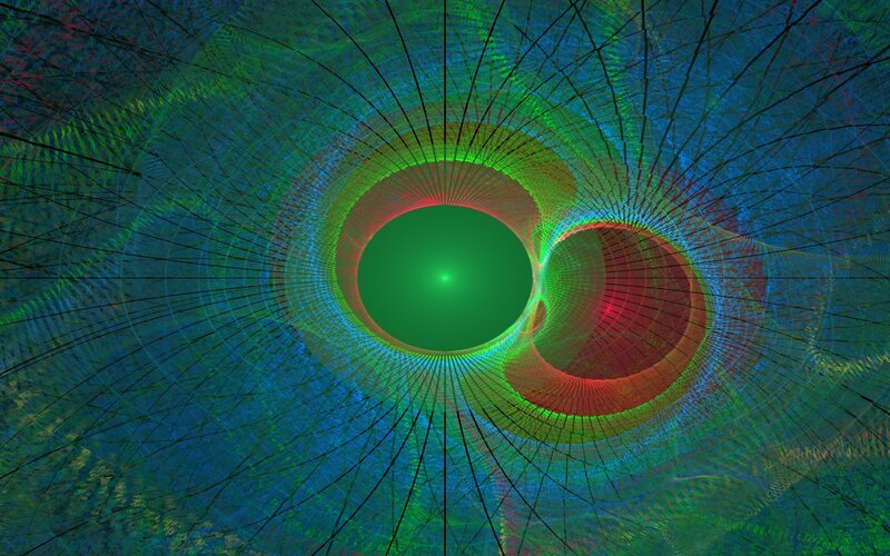fractal tunnel with green center