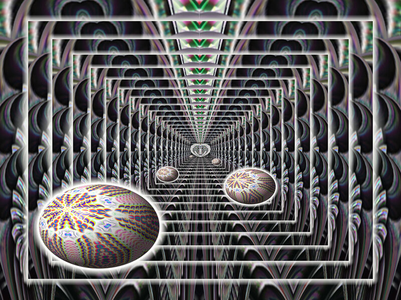 Fractal Tunnel with Spheres — Black