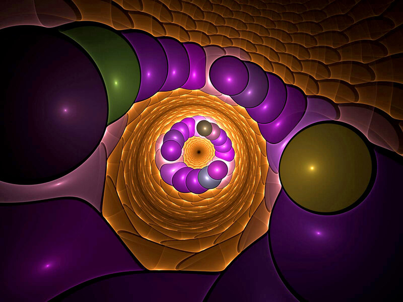 Fractal Tunnel with Spheres