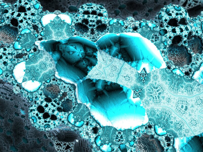 fractal turquoise patterns