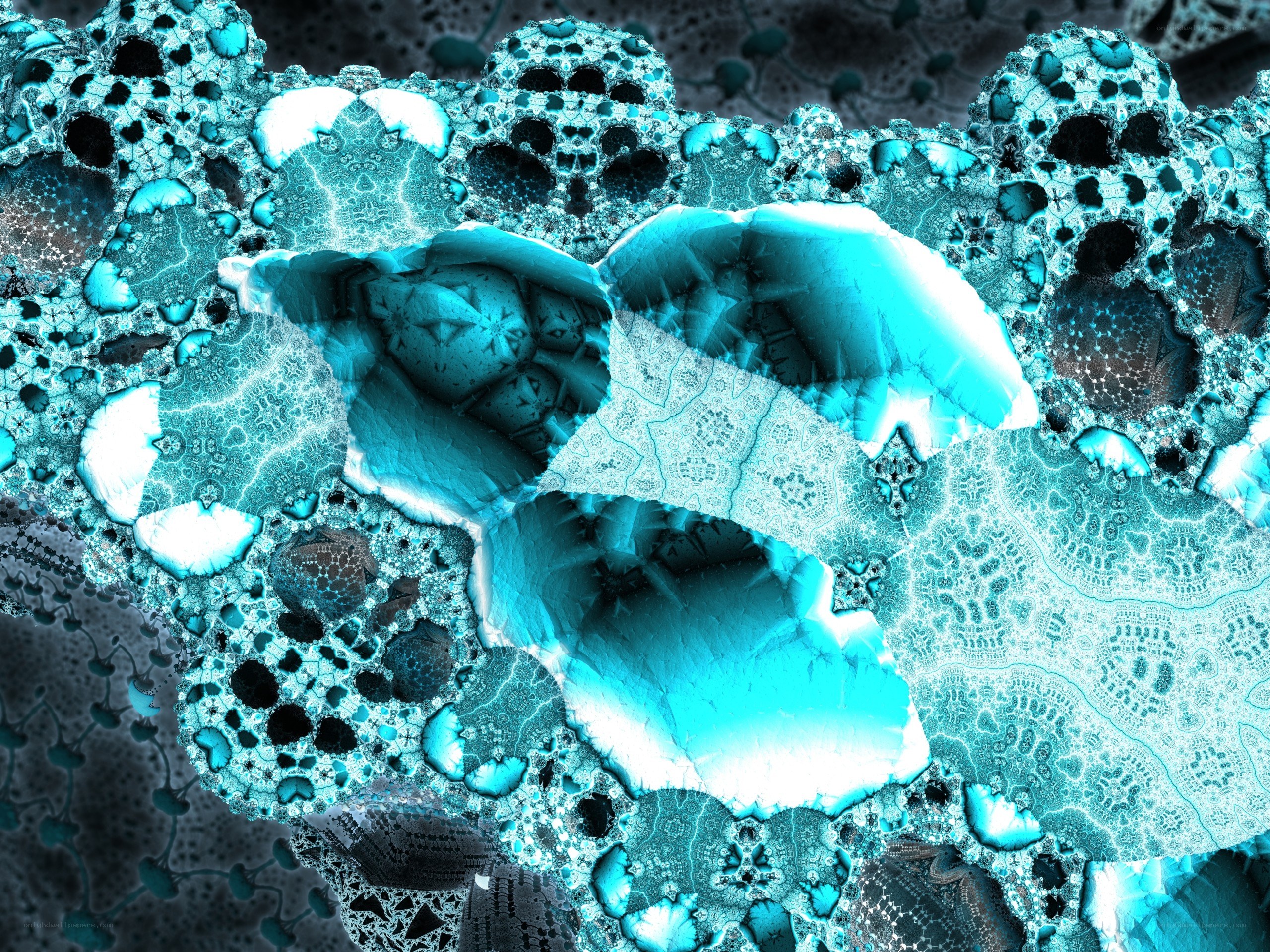 fractal turquoise patterns