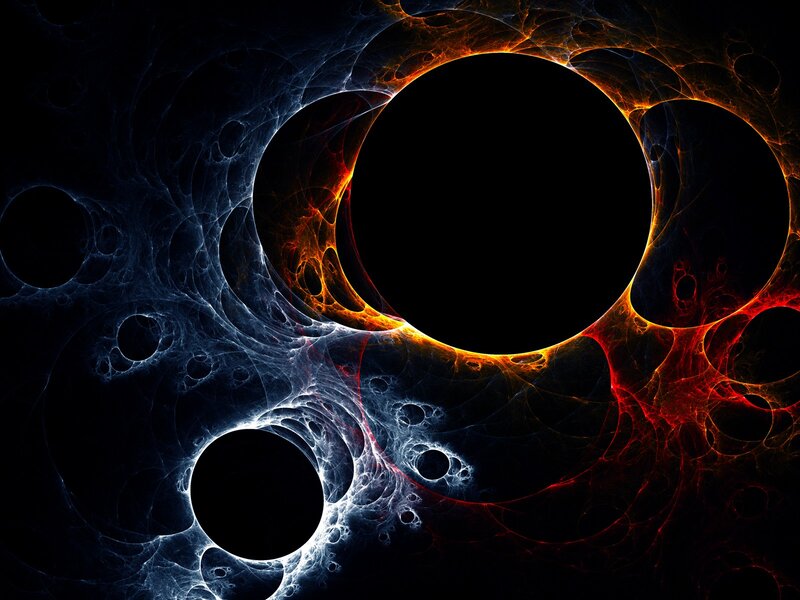 Fractal Vortex Pattern — Black, Dramatic