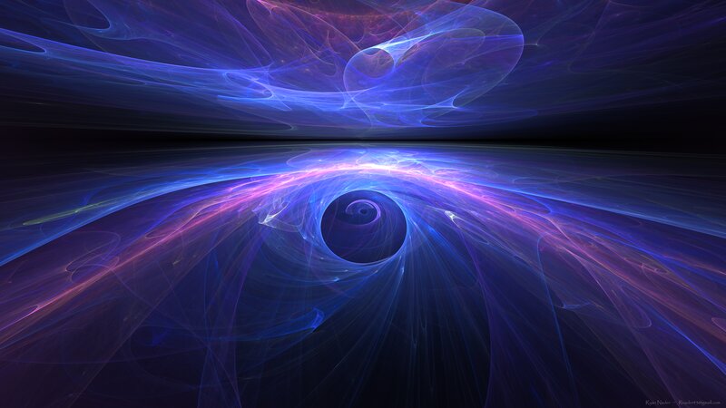 Fractal Vortex Tunnel — Blue