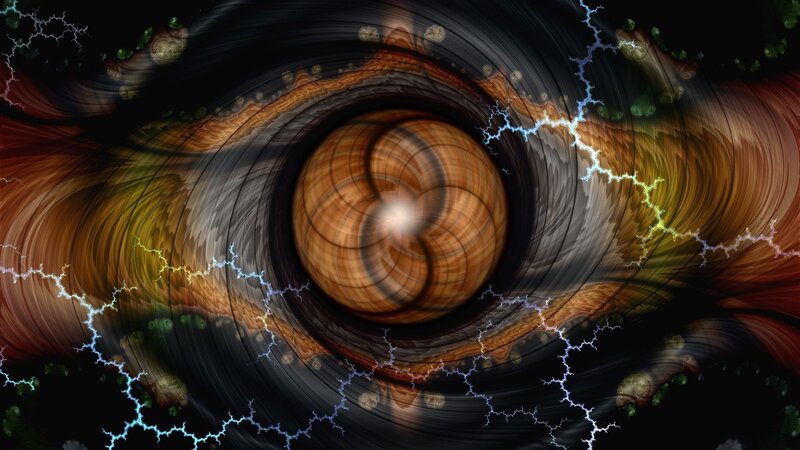 fractal vortex with lightning