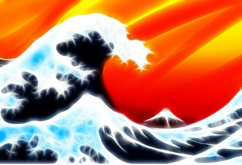 fractal wave and sun