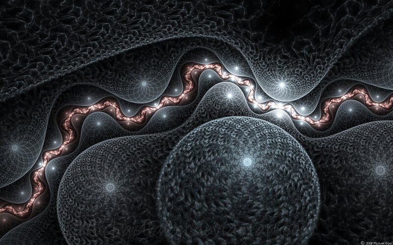 Fractal Wave Pattern — Black, Abstract