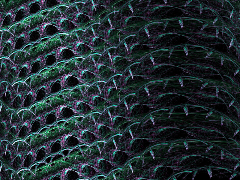 Fractal Wave Pattern — Green, Dynamic