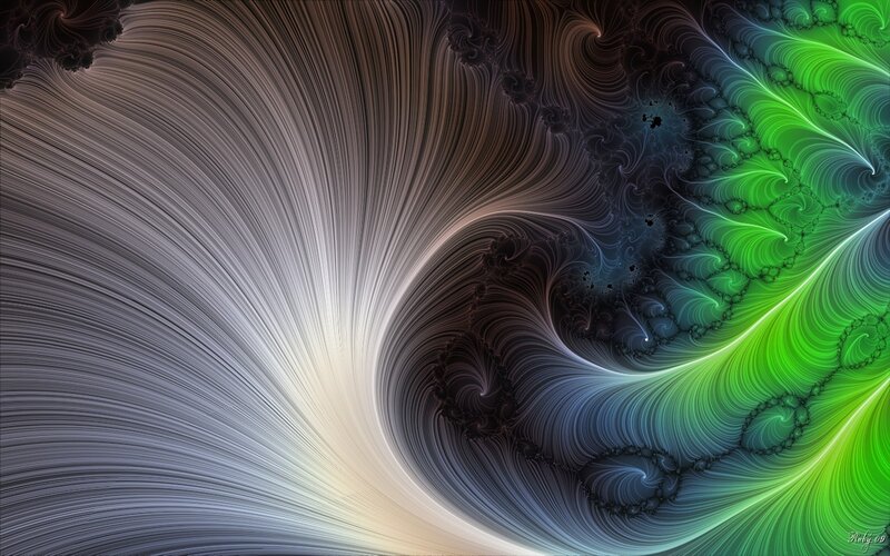 Fractal Wave Pattern — Green