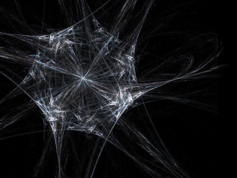 Fractal Web Structure — Black, Dramatic