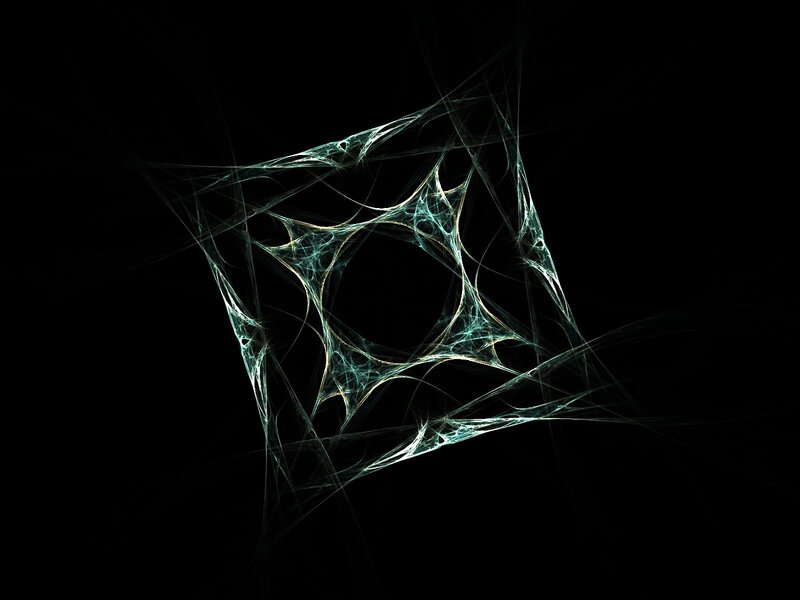 Fractal Web Structure — Black, Mysterious, Abstract