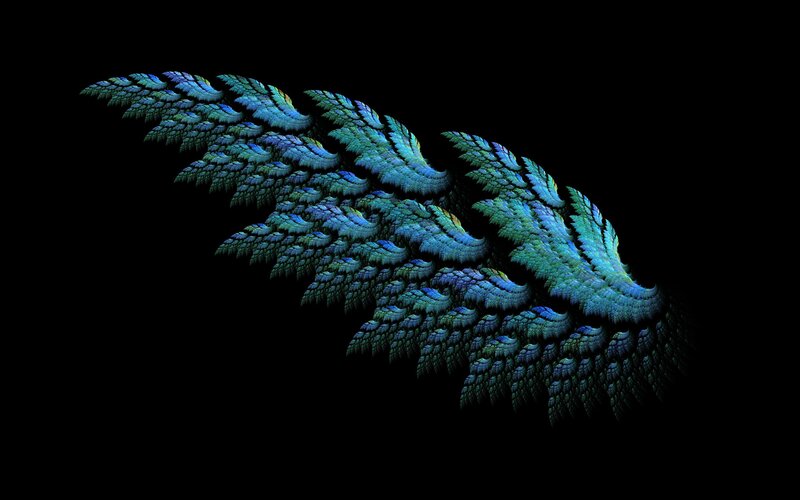 Fractal Wing Design — Blue