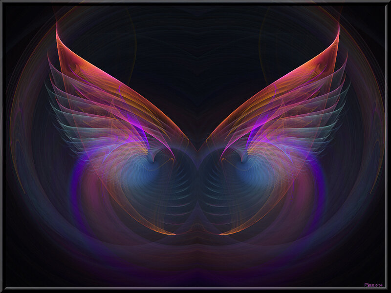 Fractal wings of light