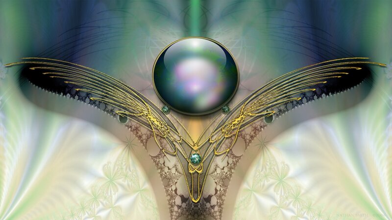 Fractal wings with central gem