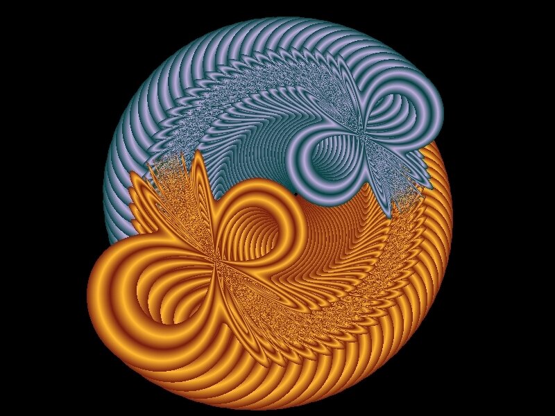 Fractal Yin-yang Pattern — Blue