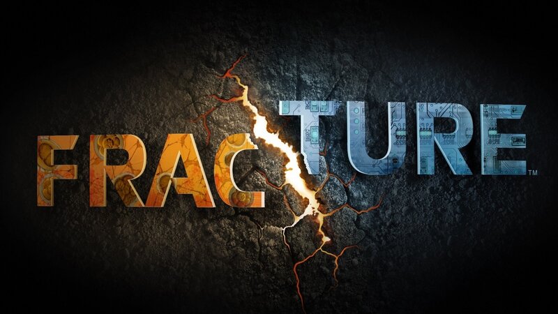 Fracture logo with crack effect