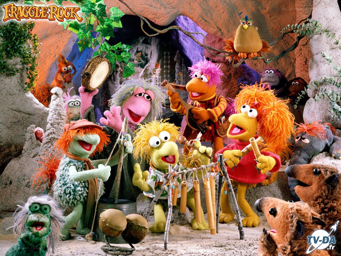 Fraggle Rock characters playing music