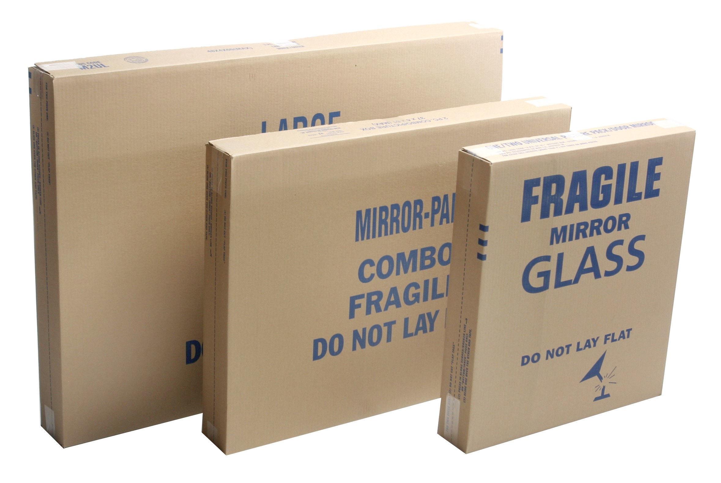 Fragile mirror glass boxes
