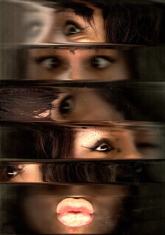 fragmented face reflection