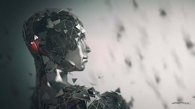 Fragmented Head Sculpture
