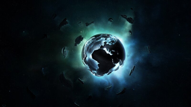 Fragmented Planet in Space