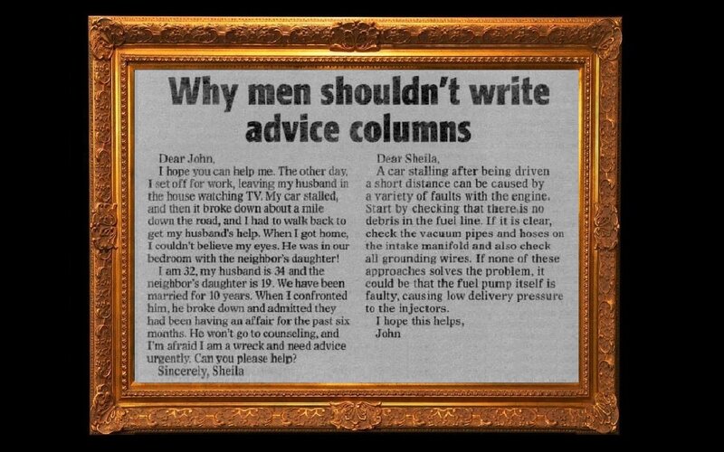 Framed Advice Column