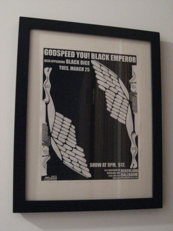 framed concert poster