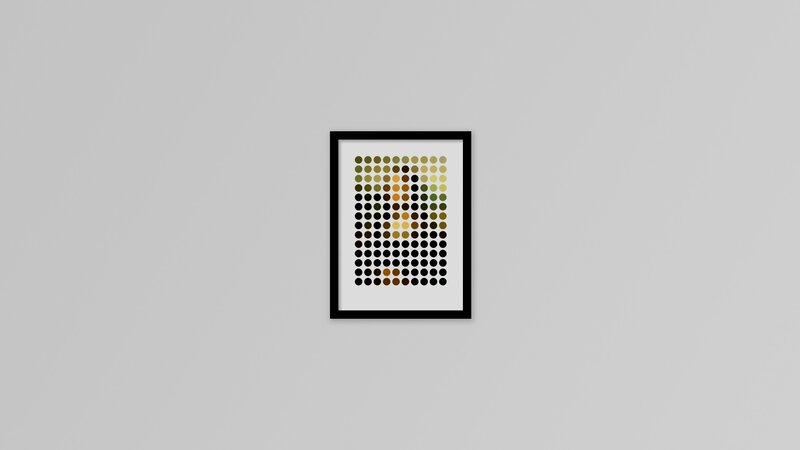 Framed Dot Art Portrait