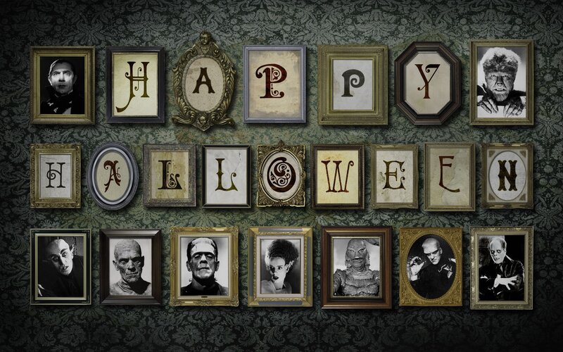 Framed Horror Characters — Black